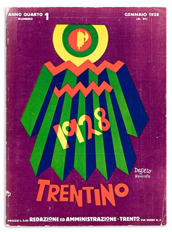 FORTUNATO DEPERO (1892-1960).  [FUTURIST MAGAZINES / COVER DESIGNS]. Group of 14 periodicals. 1927-1936. Sizes vary.